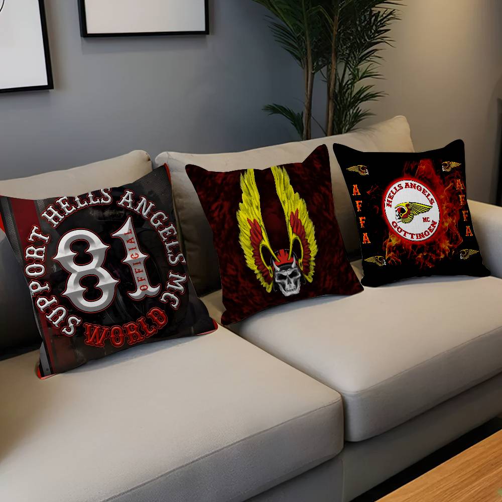 Home Textiles Logo - Club Hells A-Angels Logo Personalized Pillow