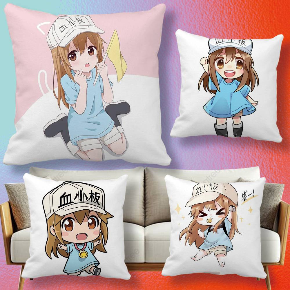 Home Textiles Definition - Anime Cells at Work Pillow cover