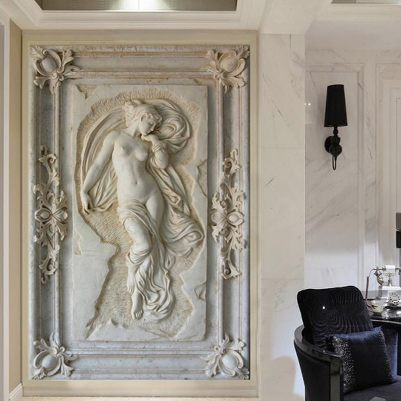 Home Textiles Photos - Custom Photo Wallpaper European Style Figure