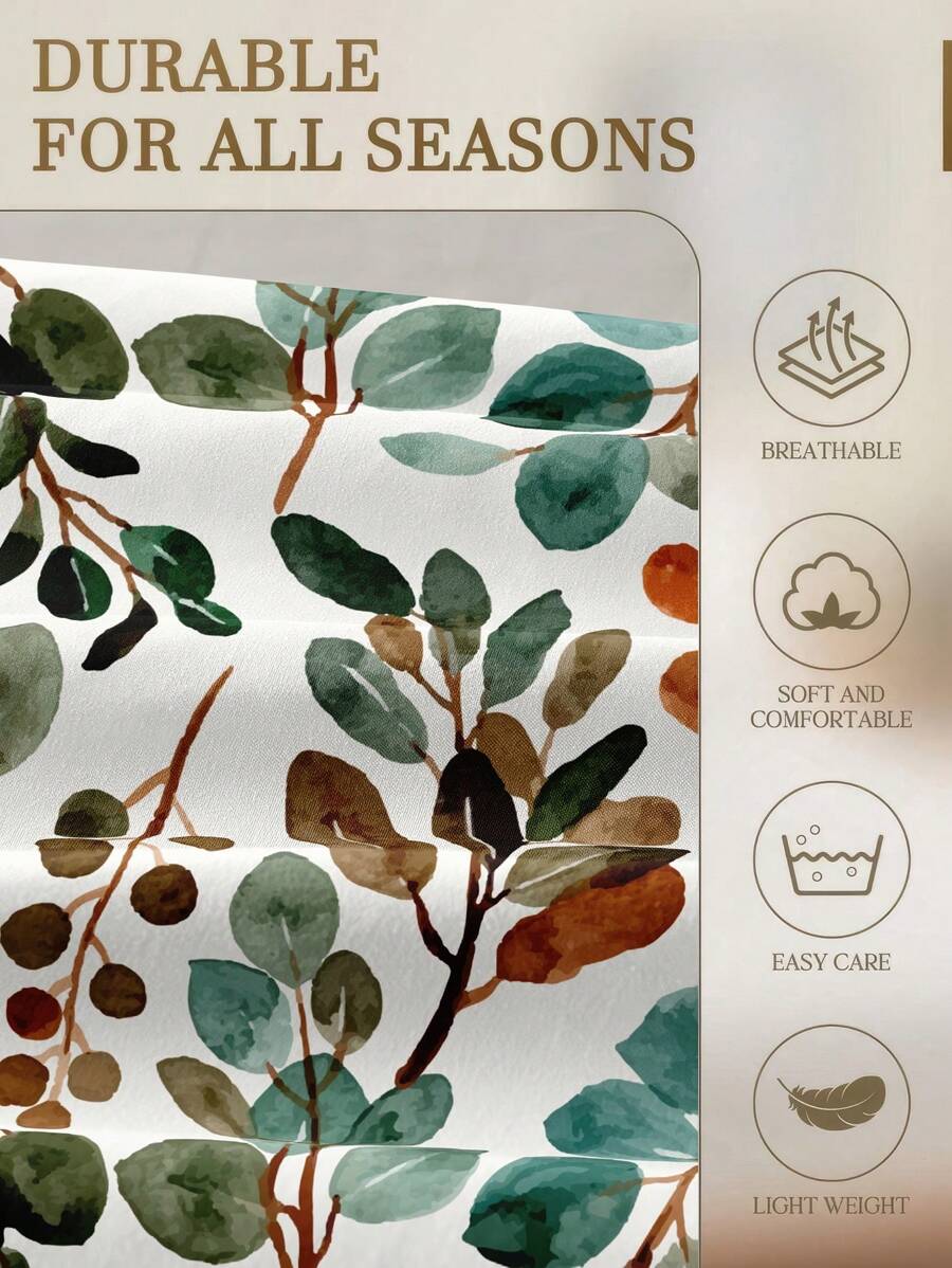 Floral Leaf Printed Fitted She - Fitted Sheet Deep recension och pris