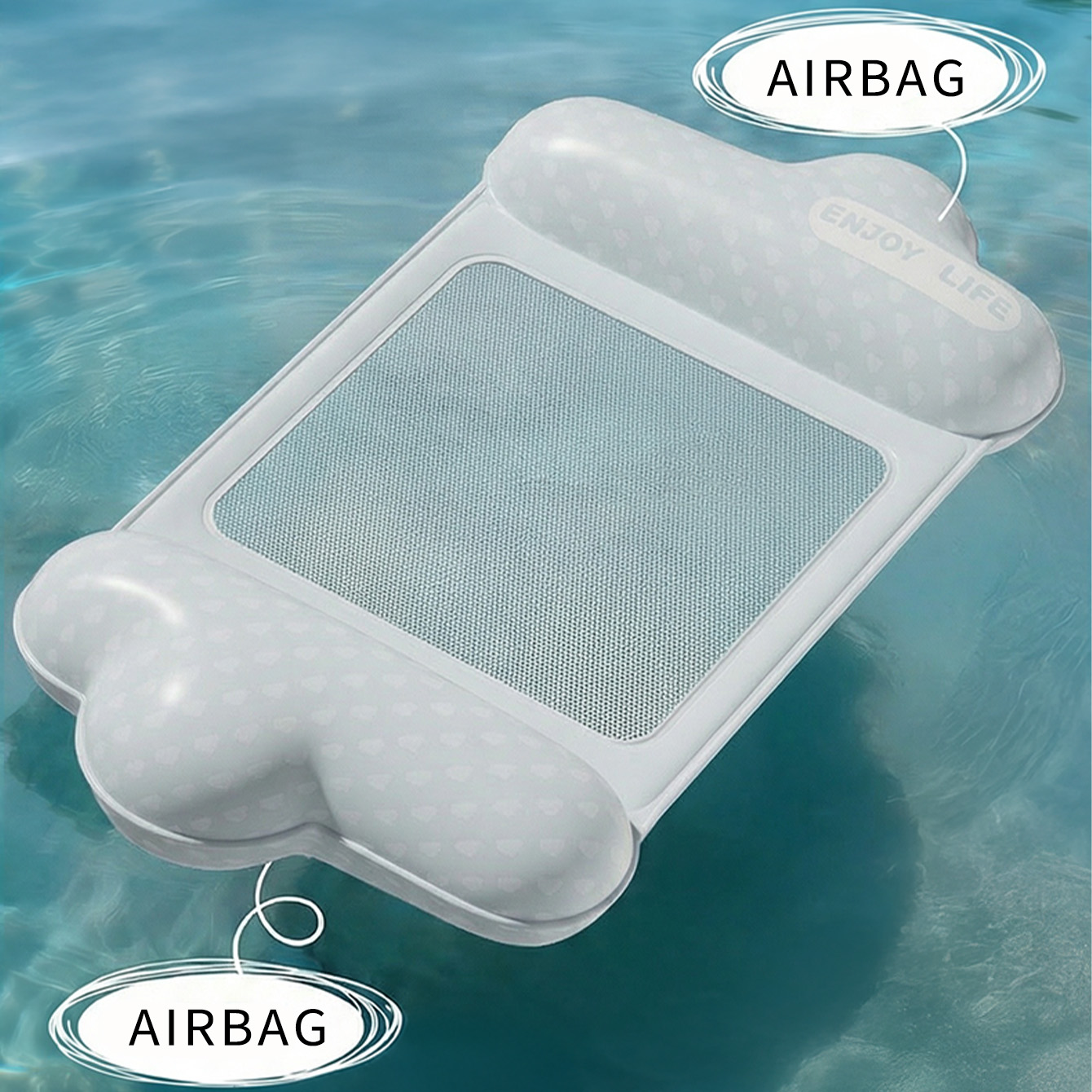 1PC Inflatable Pool Float Loun - Fitted Sheet Deep recension och pris
