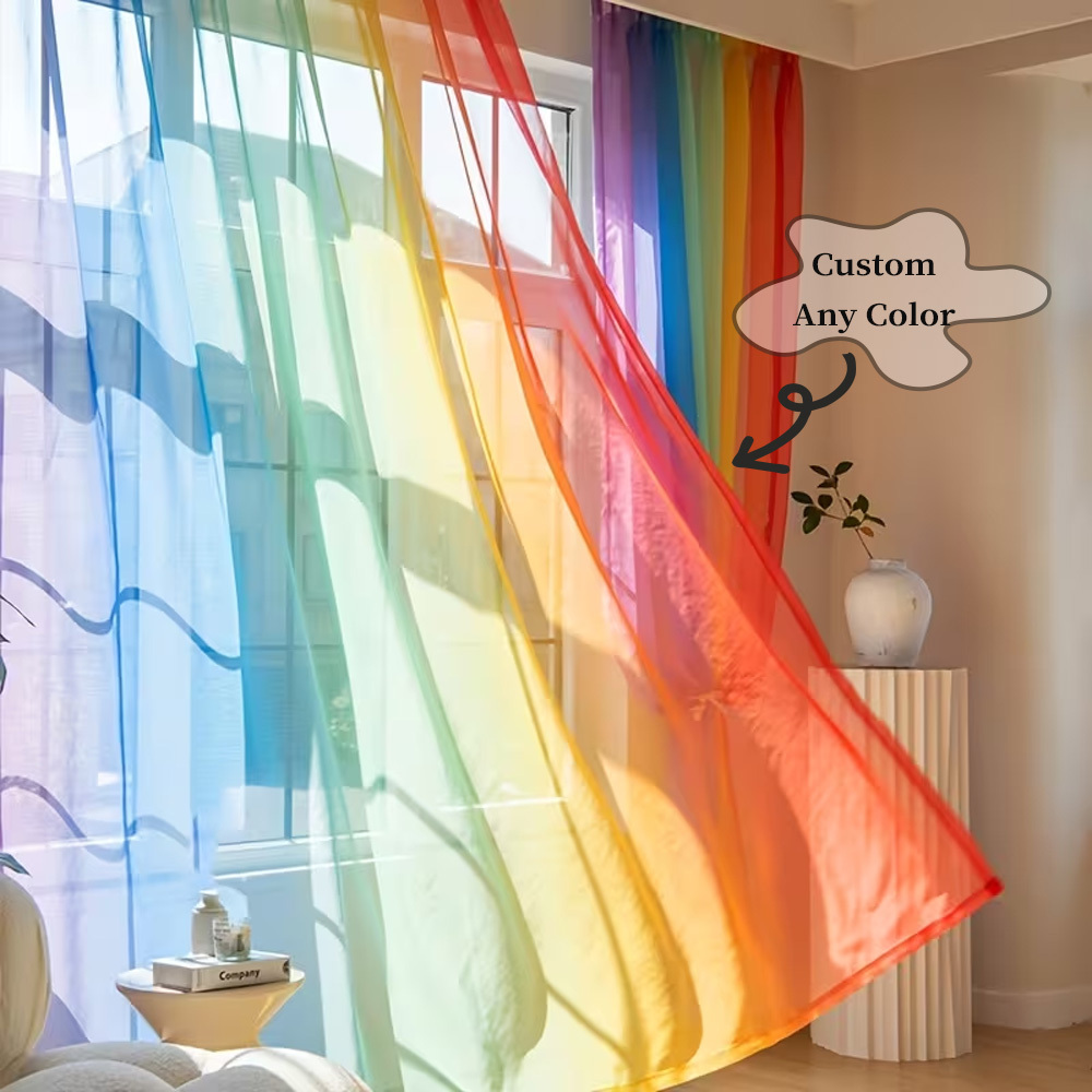 Custom 2D Flat 2pcs Sheer Curt - Home Textile recension och pris