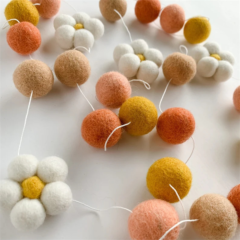 Ins Wool Felt Balls Daisy Flow - Home Textiles Photos recension och pris