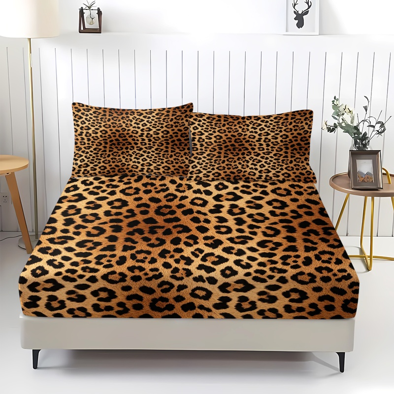 3Pcs Fitted Sheet Set,Retro Le - Fitted Sheet Deep recension och pris