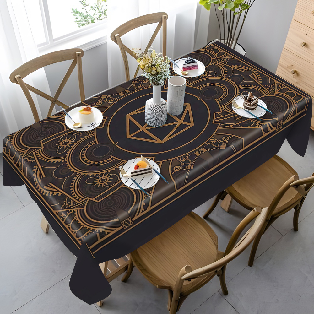 Steampunk Black Golden Gear Pa - Home Textile recension och pris