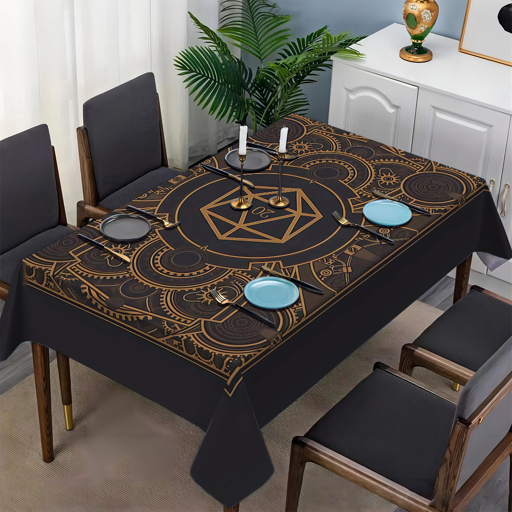 Steampunk Black Golden Gear Pa - Home Textile recension och pris