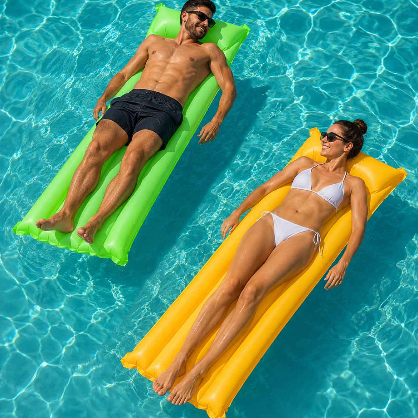 1PC Pool Float Bed Inflatable  - Fitted Sheet Deep recension och pris