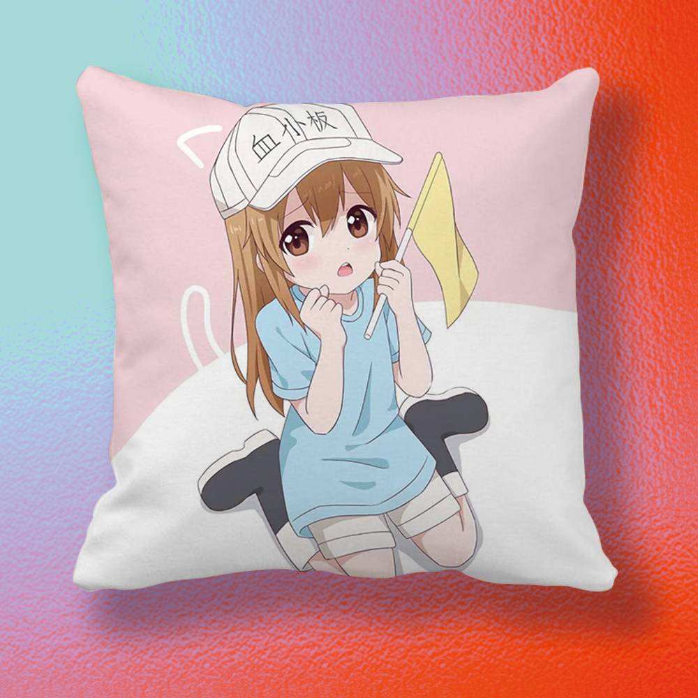 Anime Cells at Work  Pillow co - Home Textiles Definition recension och pris