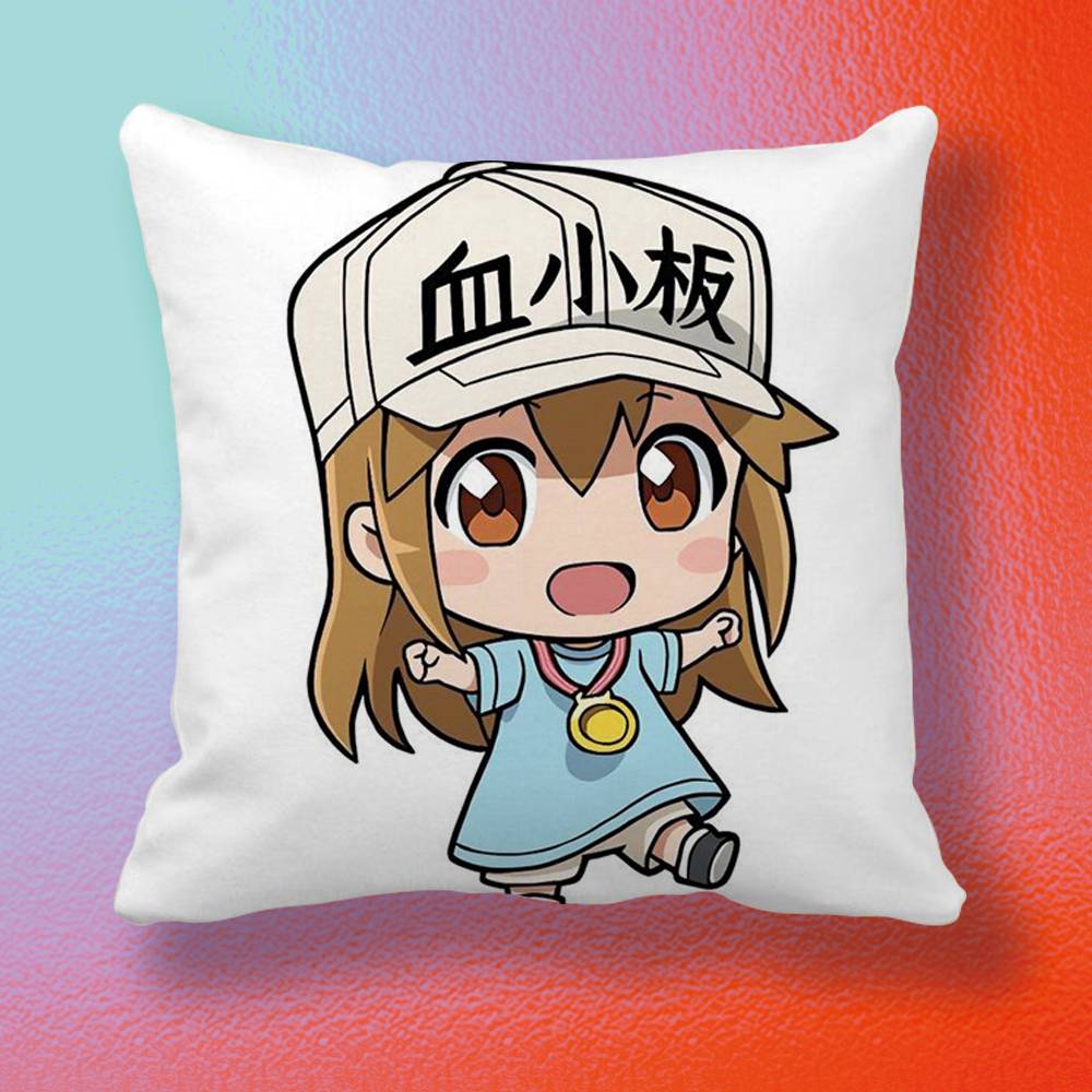 Anime Cells at Work  Pillow co - Home Textiles Definition recension och pris
